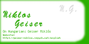 miklos geiser business card